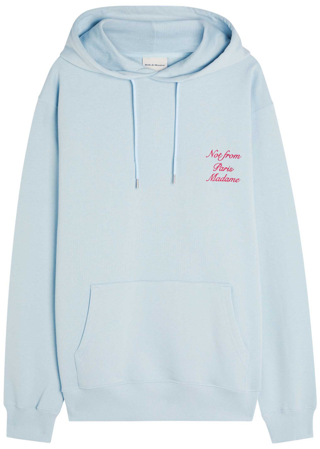 DRÔLE DE MONSIEUR Le Hoodie embroidered hooded cotton sweatshirt