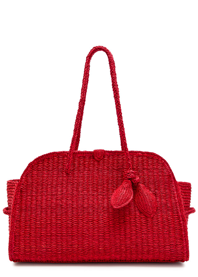 JACQUEMUS Le Turismo Raphia raffia tote bag