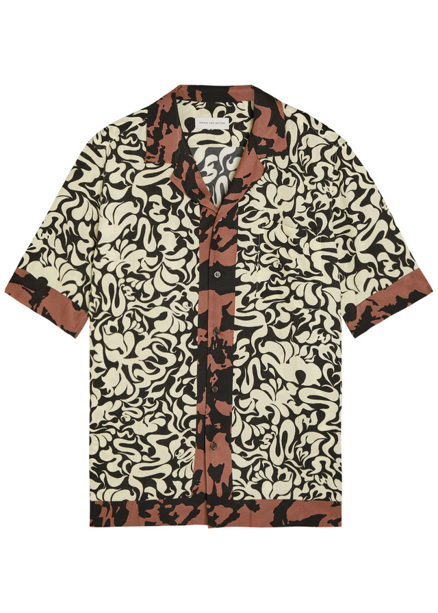 DRIES VAN NOTEN Carltonne printed satin shirt