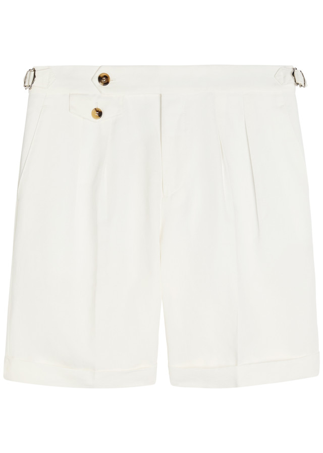 BRUNELLO CUCINELLI Bermuda cotton and linen-blend shorts