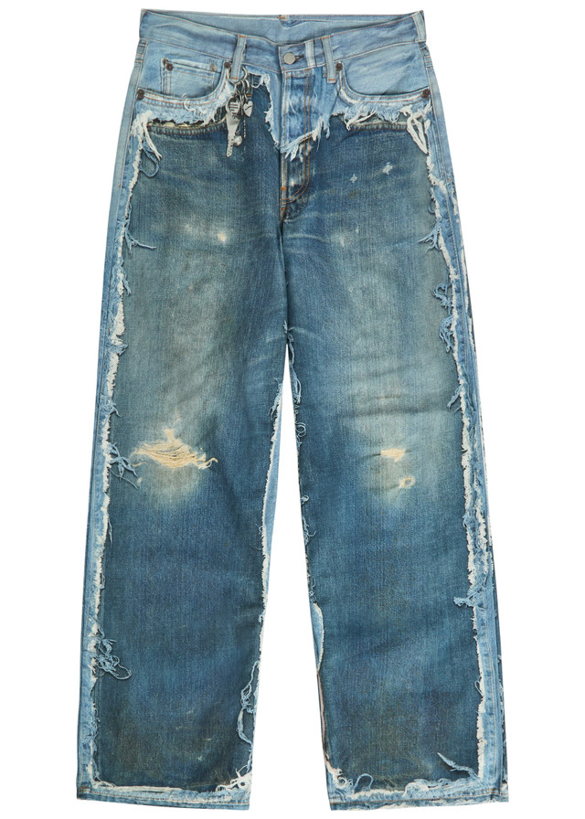 ACNE STUDIOS Printed wide-leg jeans