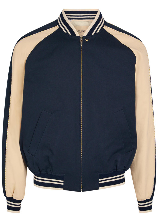 VALENTINO GARAVANI Panelled cotton bomber jacket