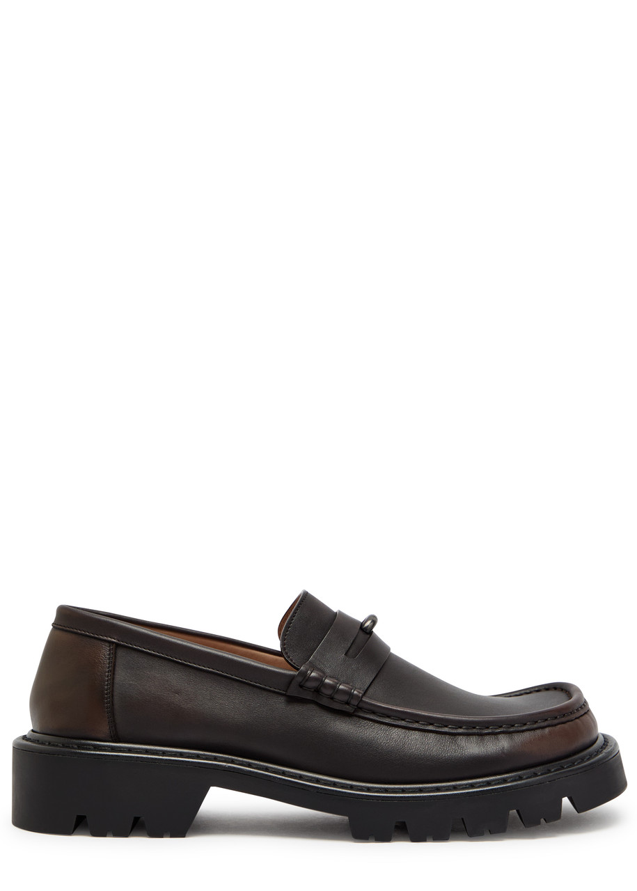 LOEWE  Sierra leather platform loafers