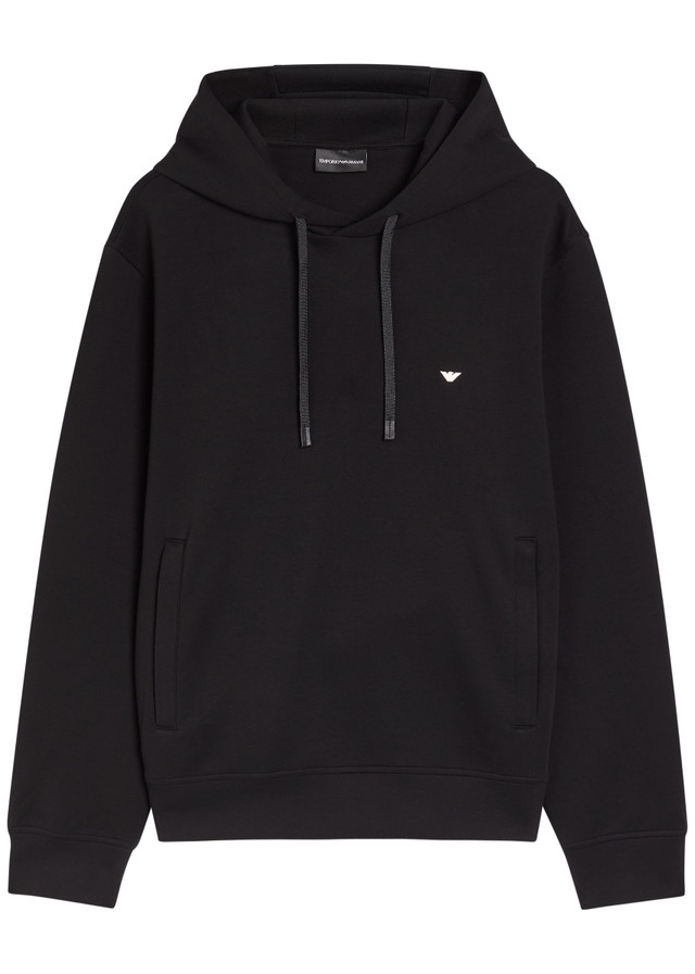 EMPORIO ARMANI Hooded jersey sweatshirt
