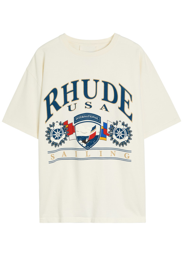 RHUDE USA Sailing Icon printed cotton T-shirt