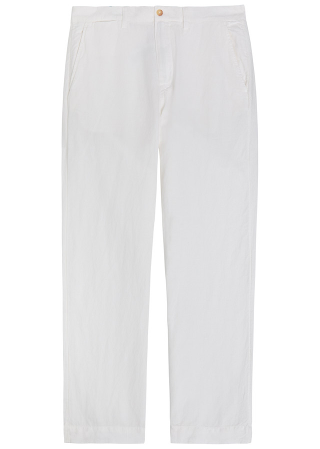 POLO RALPH LAUREN Bedford linen and cotton-blend trousers