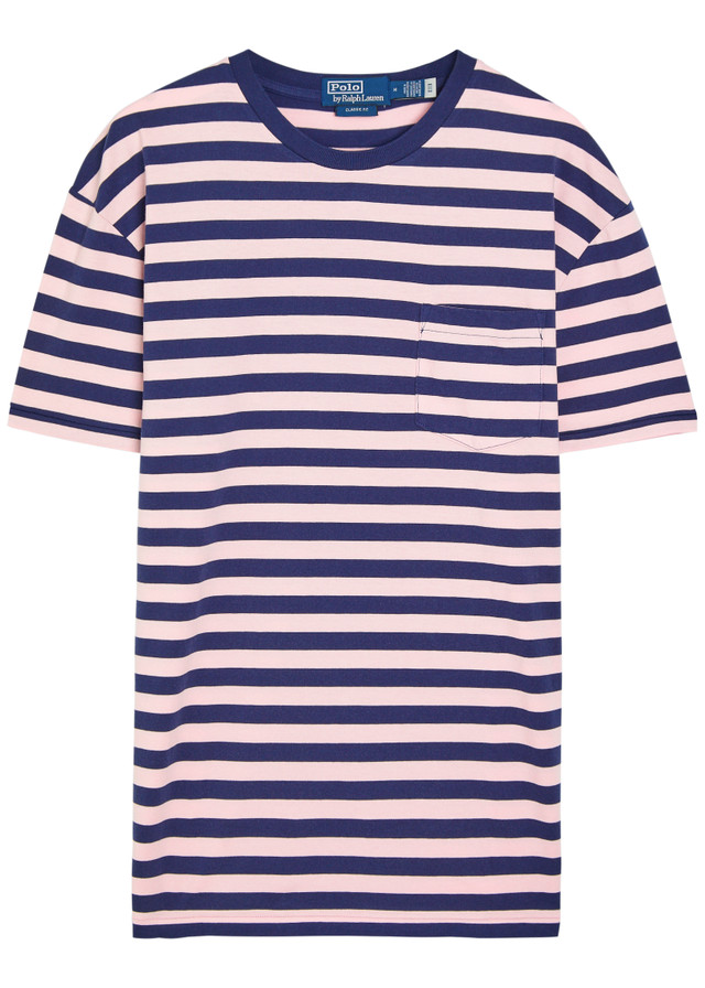 POLO RALPH LAUREN Striped patch pocket cotton T-shirt