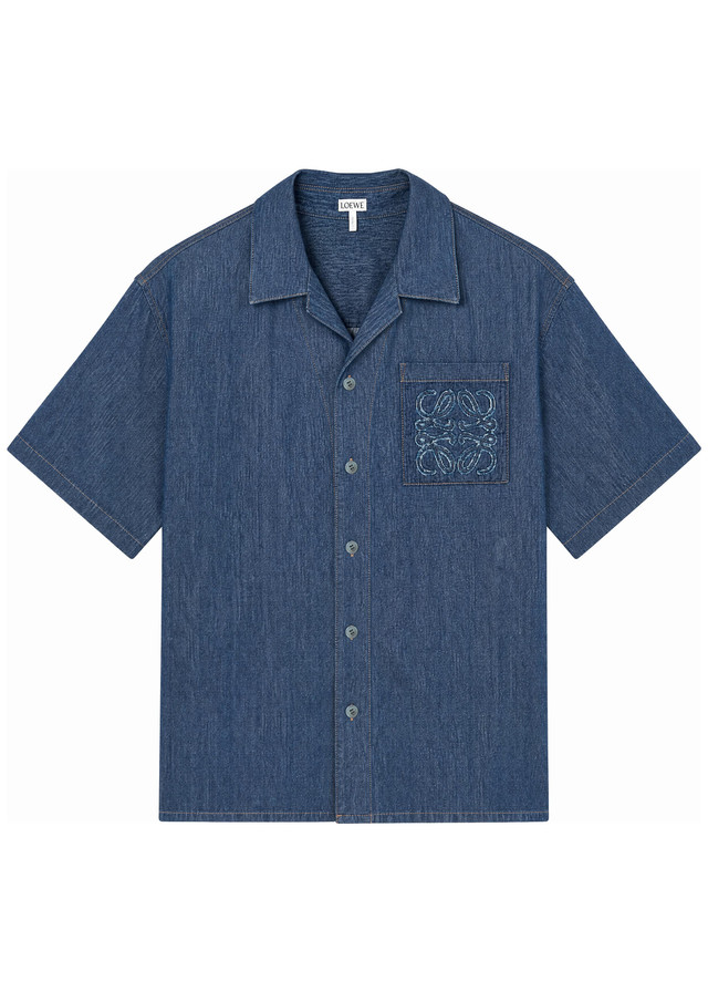 LOEWE Embroidered chambray shirt