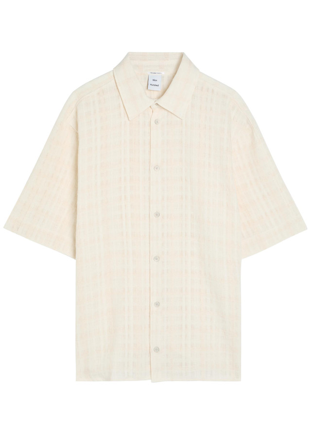 WON HUNDRED Daniel checked cotton-blend shirt