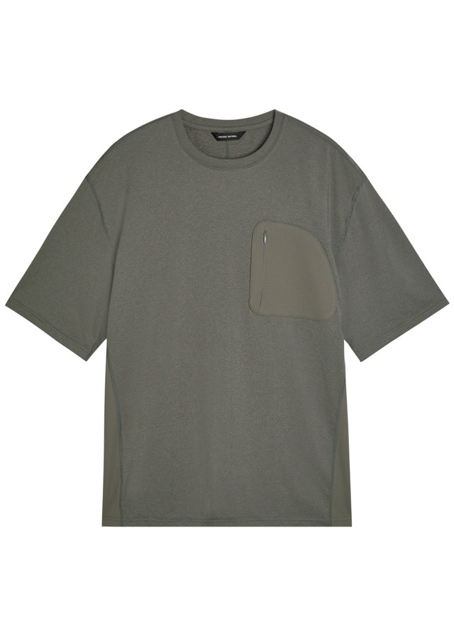 HIKING PATROL Panelled stretch-jersey T-shirt