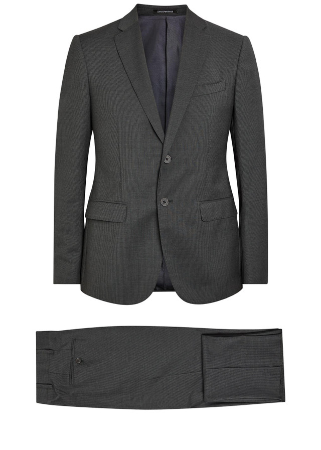 EMPORIO ARMANI Checked wool suit