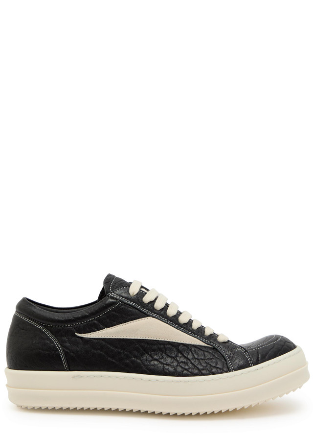 RICK OWENS Vintage panelled grained leather sneakers