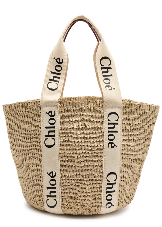 CHLOE X Mifuko Woody large raffia basket bag