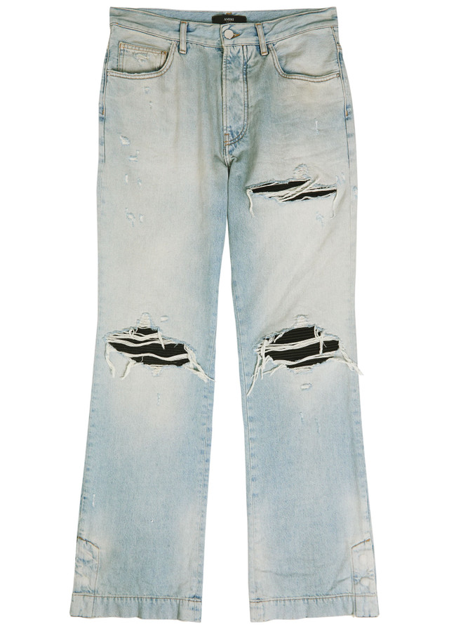 AMIRI MX1 ripped straight-leg jeans