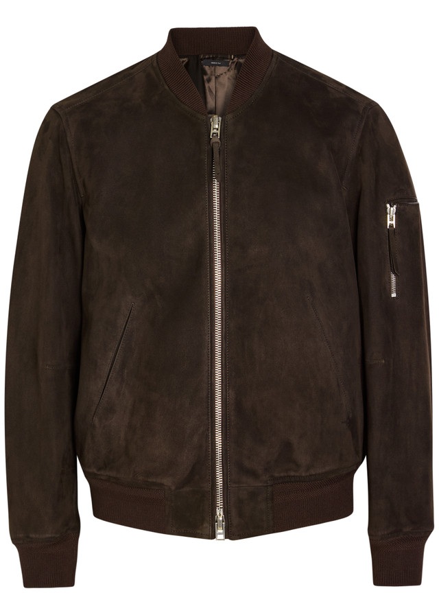 TOM FORD Suede bomber jacket