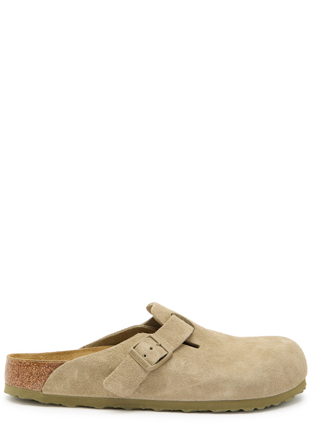 BIRKENSTOCK Boston brushed suede clogs