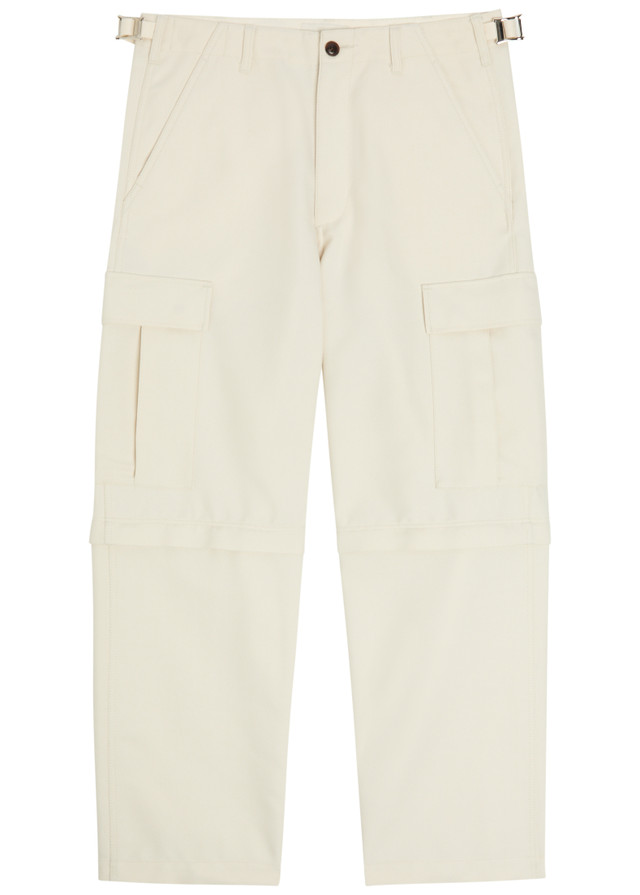 VOWELS Zip off wool-blend cargo trousers