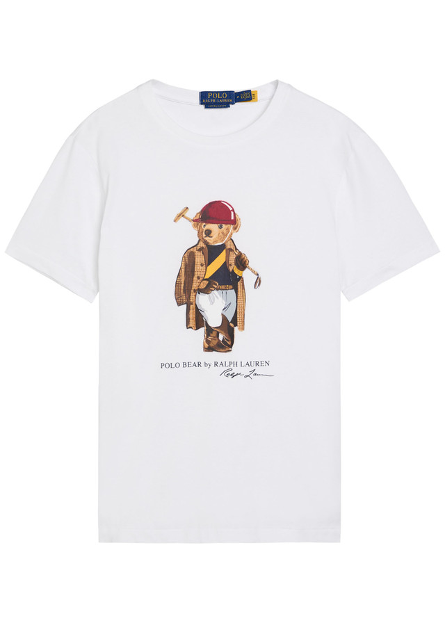 POLO RALPH LAUREN Golf bear-print cotton T-shirt