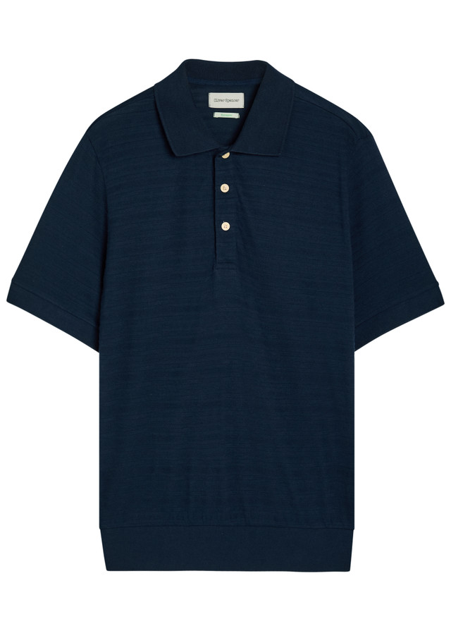 OLIVER SPENCER Glendale fine-knit polo shirt