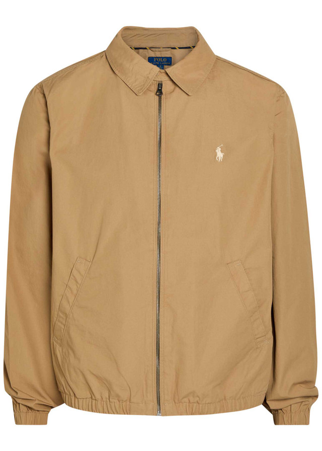 POLO RALPH LAUREN Logo-embroidered cotton-poplin jacket