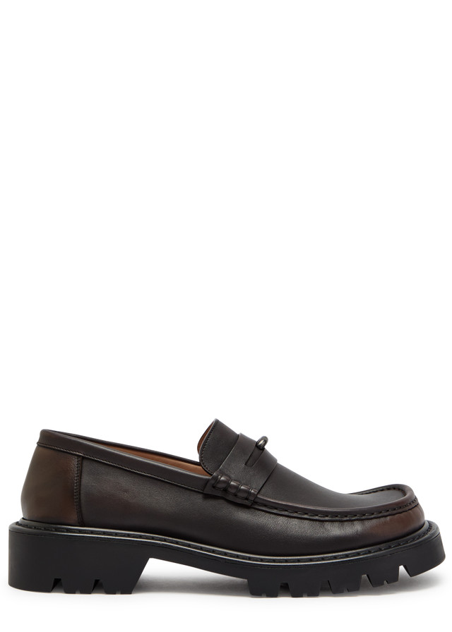 LOEWE Sierra leather platform loafers