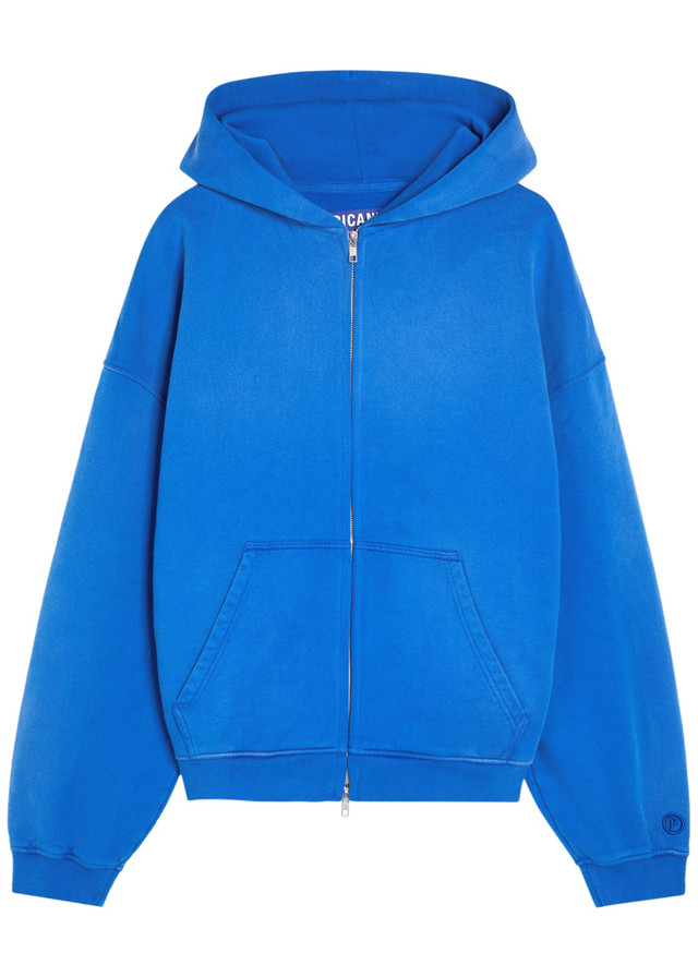 PICANTE Everyday hooded zip-up cotton sweatshirt