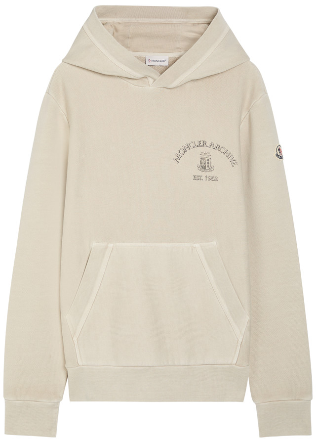 MONCLER Logo hooded cotton sweatshirt