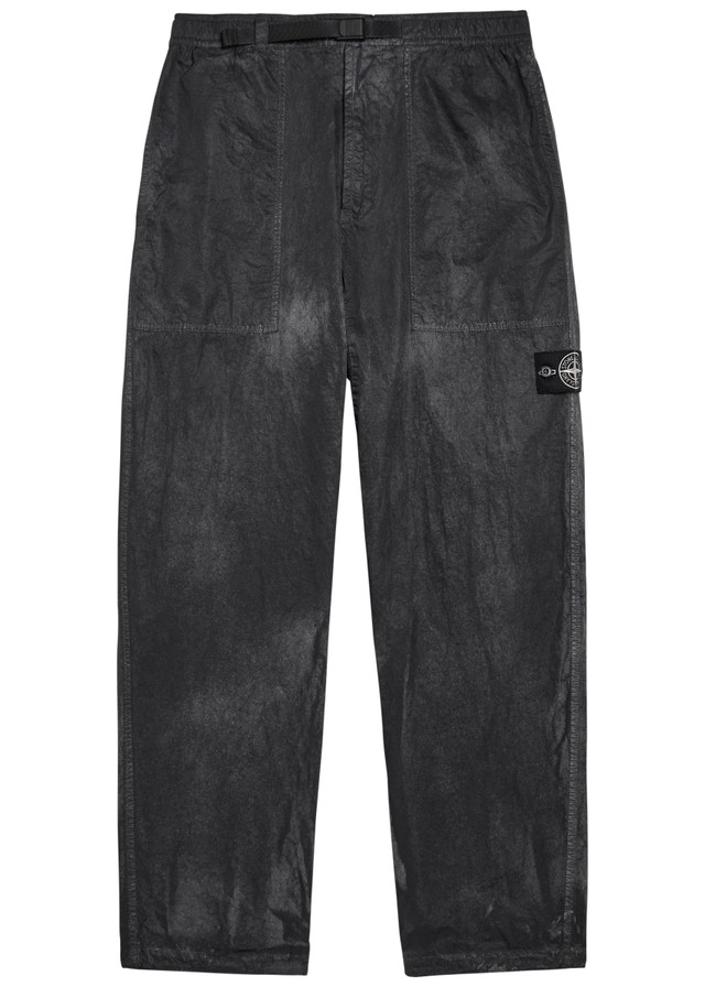 STONE ISLAND Sprayed straight-leg nylon trousers
