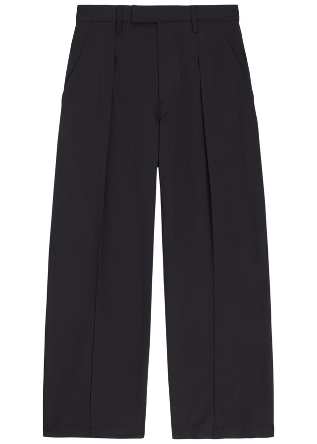 LEMAIRE Wide-leg pleated cotton trousers