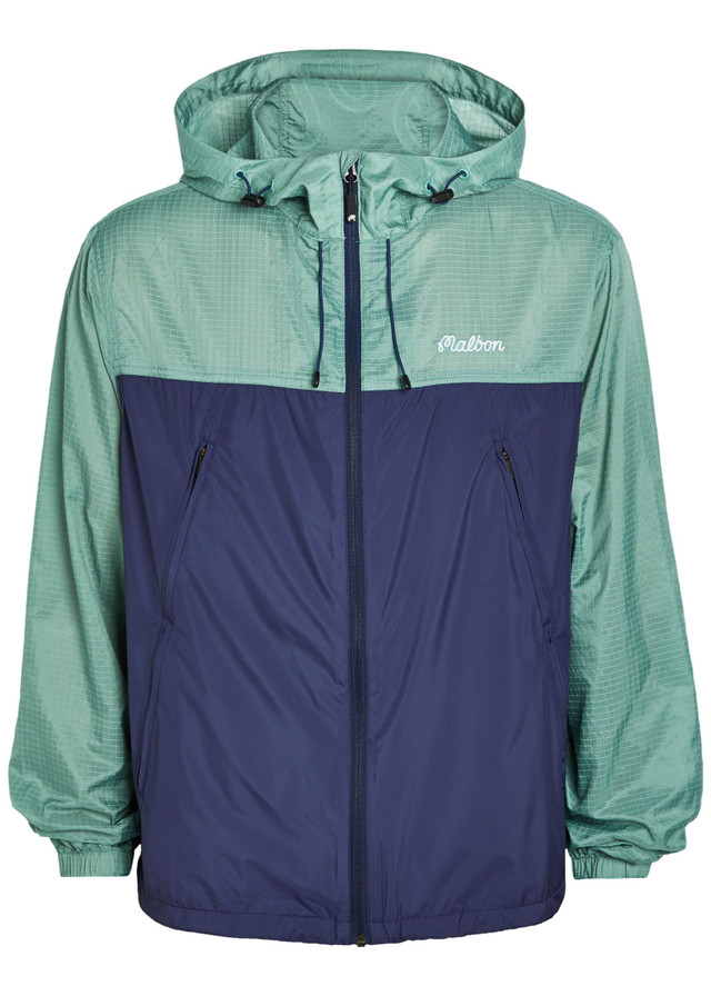 MALBON Caribe logo hooded shell jacket