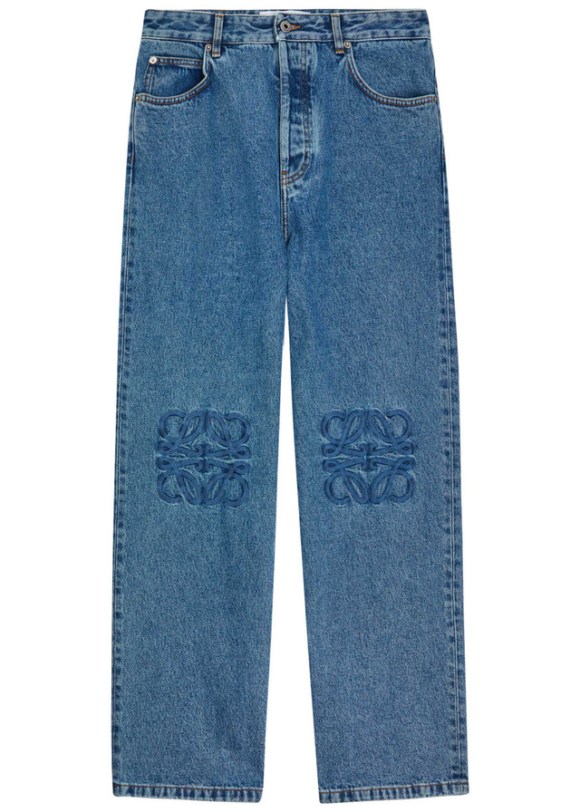LOEWE Anagram-embroidered baggy jeans