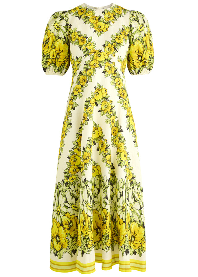 ALEMAIS Gisela printed linen maxi dress