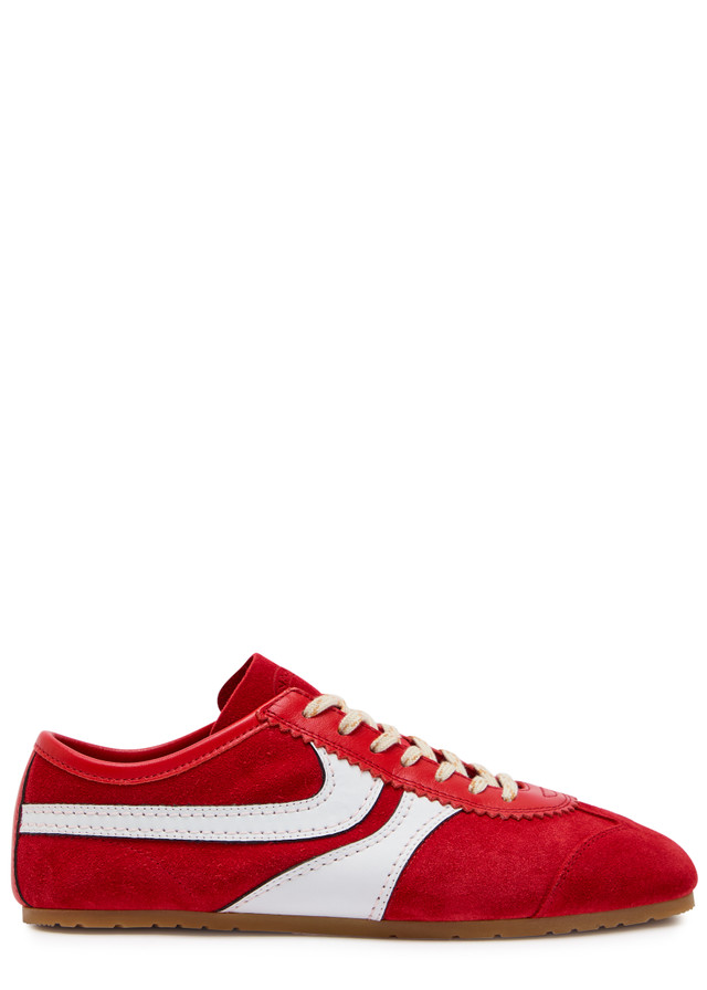 DRIES VAN NOTEN Dustin panelled suede sneakers