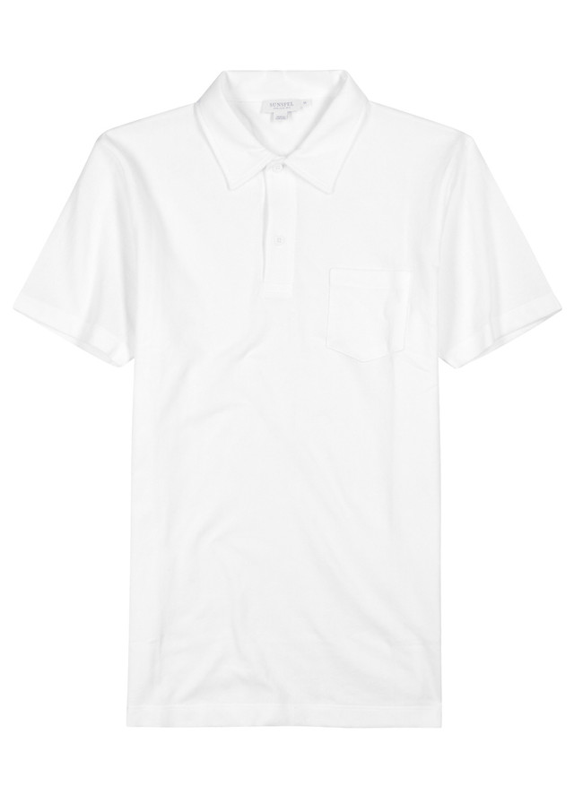SUNSPEL Riviera cotton-mesh polo shirt