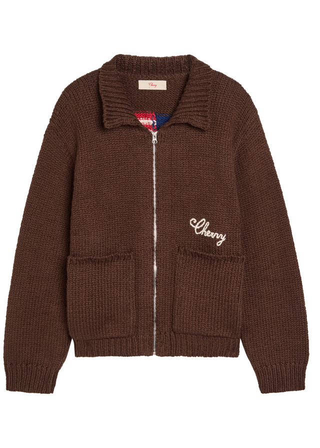 CHERRY LOS ANGELES 1 Star embroidered cotton-knit jacket