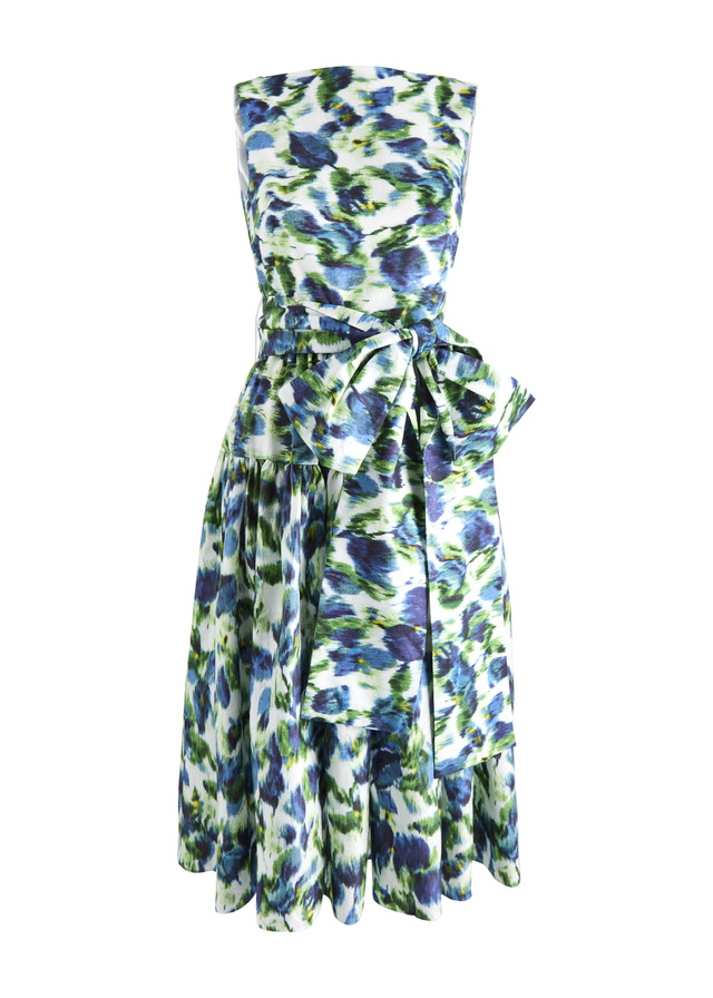 ERDEM Printed cotton midi dress