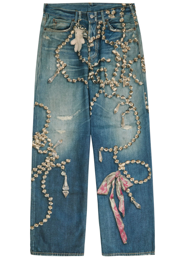 ACNE STUDIOS Printed denim jeans