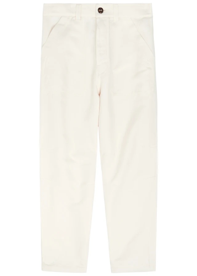 BRUNELLO CUCINELLI Relaxed linen and cotton-blend trousers
