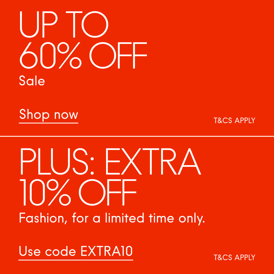 Main Sale Up to 60% off Plus Extra 10% off with code EXTRA10