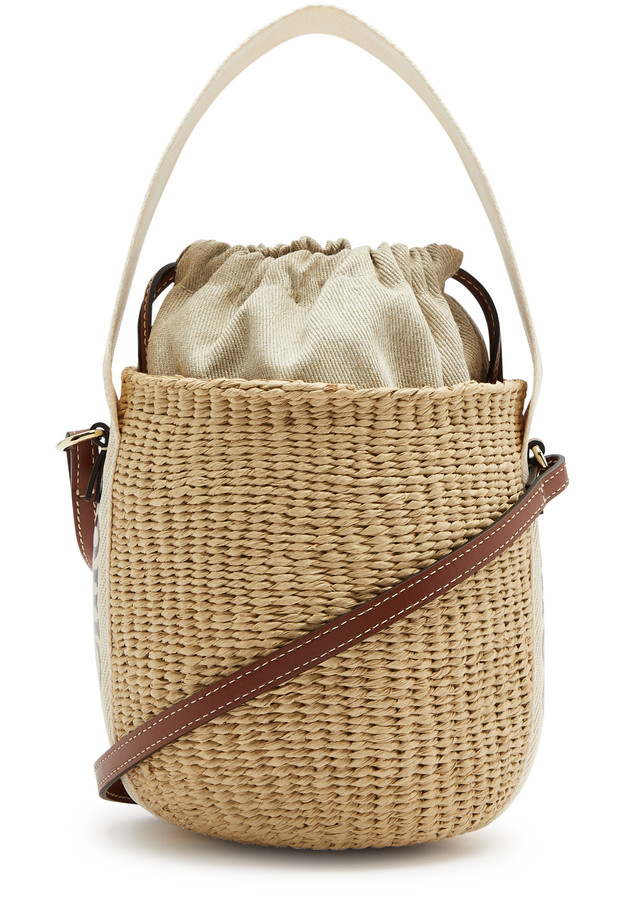 CHLOE X Mifuko Woody small raffia bucket bag