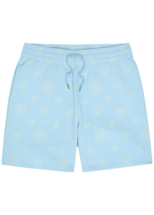 CASABLANCA Logo-monogrammed cotton shorts
