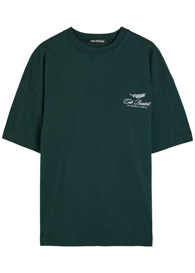 COLE BUXTON Logo-embroidered cotton T-shirt