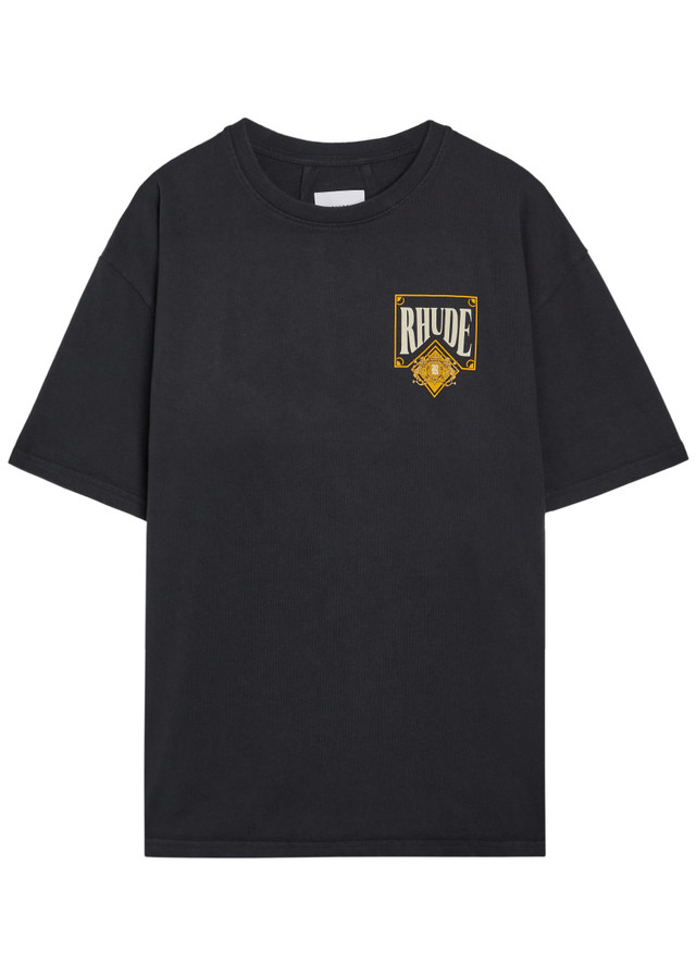 RHUDE Playing Card printed cotton T-shirt