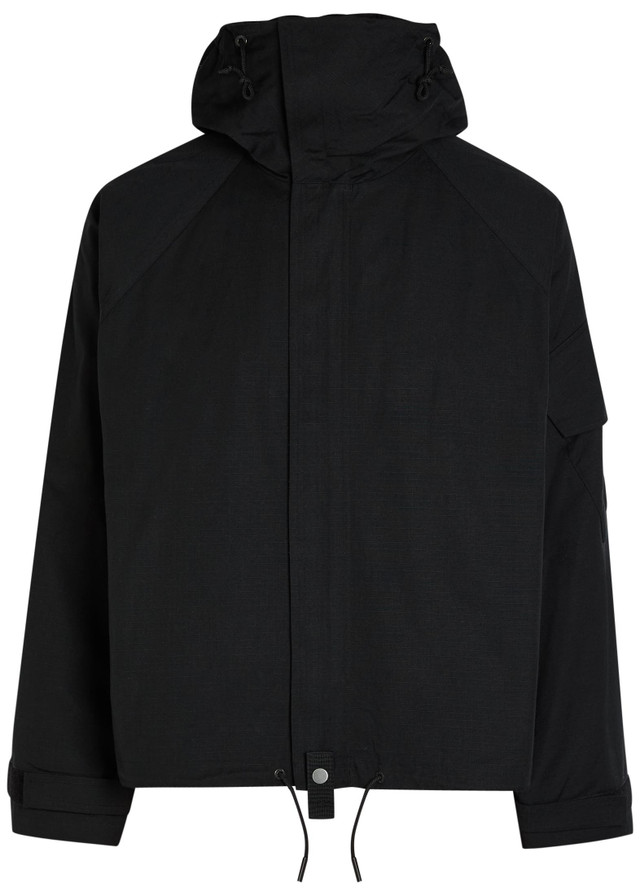 COLE BUXTON Hooded cotton-blend jacket