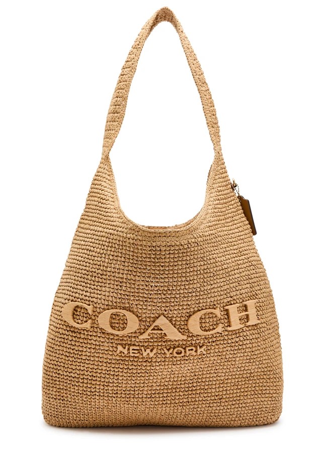COACH Brooklyn raffia 39 shoulder bag