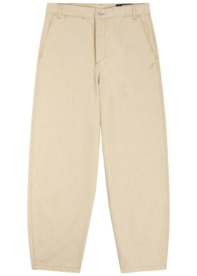 JACQUEMUS Le De-nimes Paysan wide-leg cotton-blend trousers