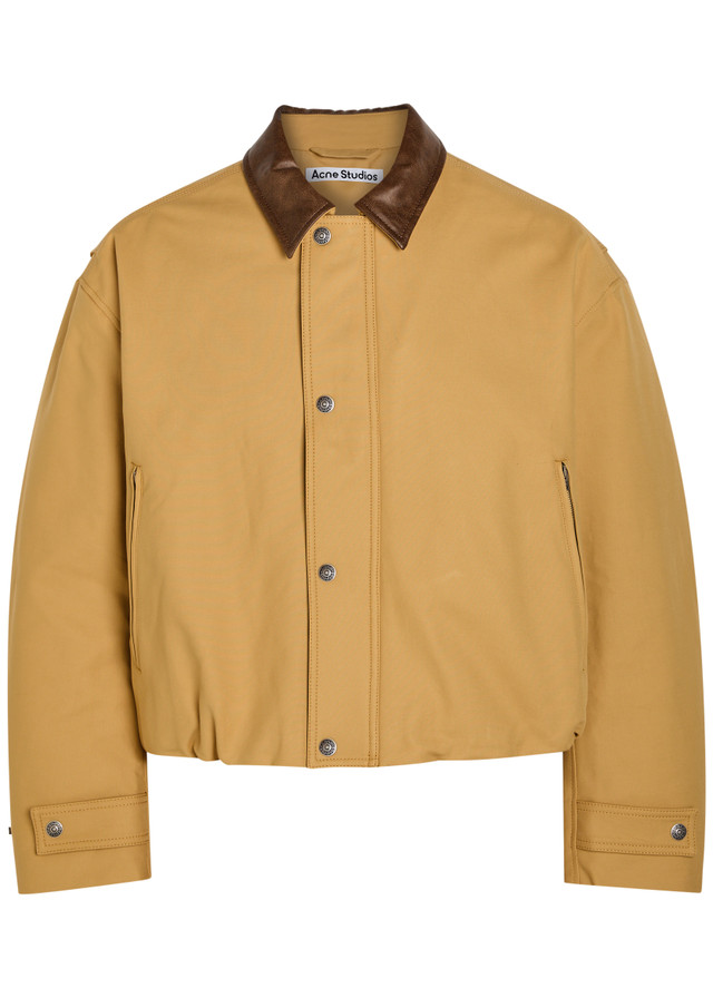 ACNE STUDIOS Opada padded leather-trim cotton jacket