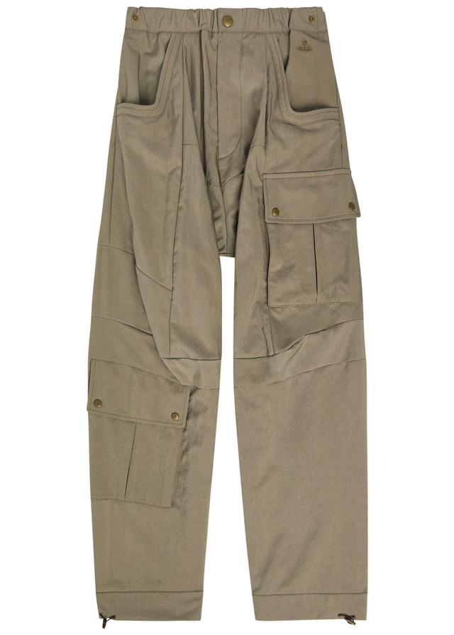 VIVIENNE WESTWOOD Cabarnet panelled canvas cargo trousers