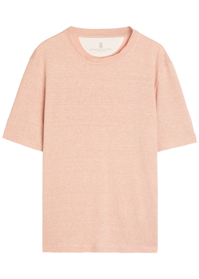 BRUNELLO CUCINELLI Linen and cotton-blend T-shirt