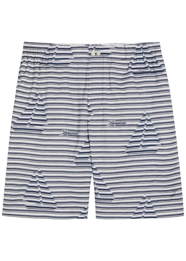JACQUEMUS Le Short Caleçon striped jacquard cotton shorts